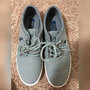 Polo low-top tennis shoes, gray size 12. Like new